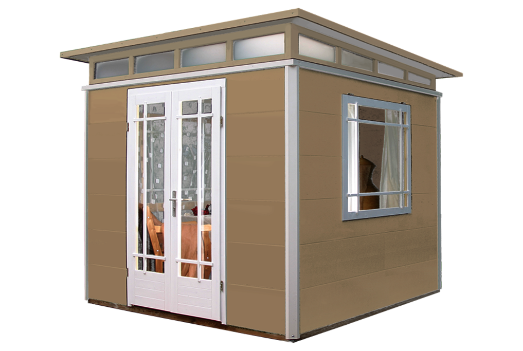 Your summerhouse as a creative workshop: bright and friendly in Osmo Landhausfarbe 2204 Elfenbein.