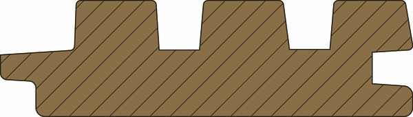 Cladding profile Trio, planed