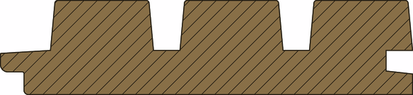Cladding profile Tripple, planed
