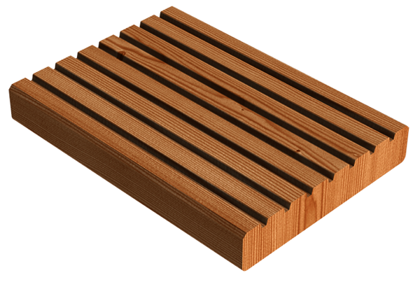 Osmo Canadian Larch decking grooved