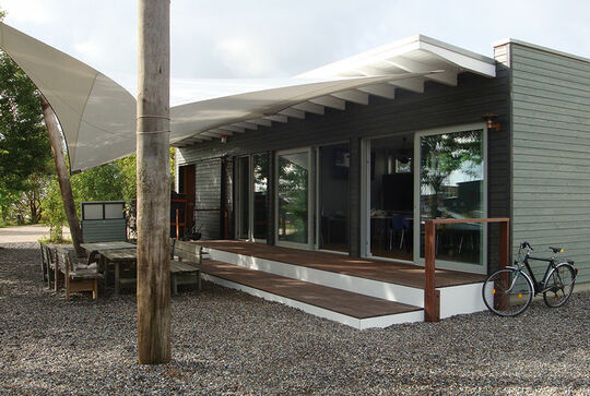 Greying timber cladding artificially