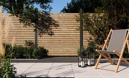 Osmo privacy screens and fences made of wood
