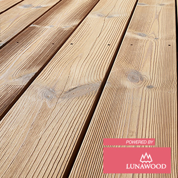 Osmo deck boards made of thermo wood pine